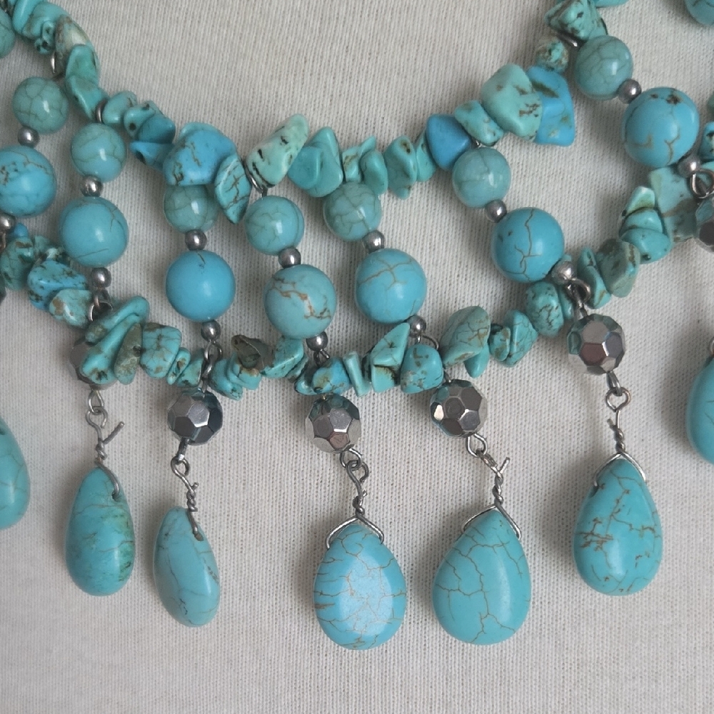 Turquoise Statement Necklace - Picture 4 of 4